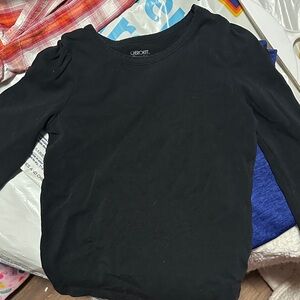 Black Short Sleeve Kids Shirt